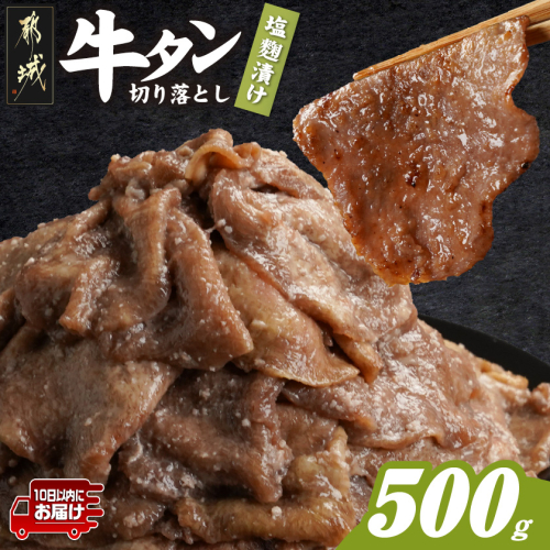 牛タン切り落とし 塩麹タレ漬け500g≪みやこんじょ特急便≫_LF-3323-Q 2313989 - 宮崎県都城市