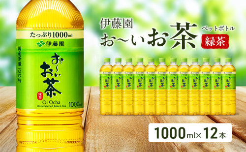 お～いお茶 緑茶 ペット 1L×12本 お茶 ペットボトル 飲み物 飲料 国産茶葉 伊藤園 静岡県 袋井市 2314305 - 静岡県袋井市