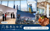 【六本木ヒルズ ペア体験】森美術館・東京シティビュー／グランド ハイアット 東京 食事券