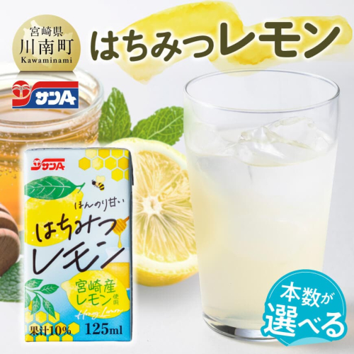 ※本数が選べる※サンAはちみつレモン　125ml紙パック 【 飲料 ジュース はちみつ レモン れもん マイヤーレモン 九州産 紙パック 送料無料 】 2316327 - 宮崎県川南町