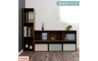 【完成品でお届け】多目的ラック（ウォールナット）本棚 横長 縦 カラーボックス 送料無料 スリム 幅30cm 3段ラック 棚 収納棚 おしゃれ a4 カラーラック 木製 収納ケース テレビ台 リビング キッチンボード AKANBR920118-0-WAL