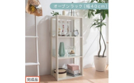 【完成品でお届け】オープンラック〔幅40cm〕（ホワイト）オープンラック 木製 北欧 3段 3段ラック マルチラック オープンシェルフ ディスプレイ ラック シェルフ 多目的棚 ディスプレイラック リビング 収納 本棚 LKANRA001185-0-WH