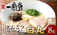ラー麦使用 「一風堂」 とんこつラーメン 白丸 (8食) 豚骨ラーメン とんこつ トン骨 麺 拉麺 らーめん 細麺 ストレート麺 グルメ お取り寄せ お土産 ギフト ご当地グルメ 人気 おすすめ