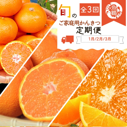〈定期便〉【1・2・3月 全3回】紀州和歌山産旬のご家庭用柑橘セット(みかん・不知火・清見) 2318462 - 和歌山県美浜町