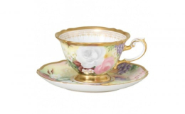 【ふるさと納税】【手描き】TheOkura花園カップ & ソーサー＜大倉陶園＞