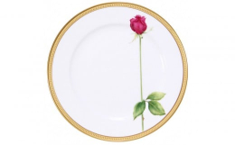 【ふるさと納税】【手描き】一本の薔薇レッド30cmサービスプレート〈大倉陶園〉