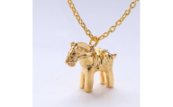 ＜縄文アクセサリーDo＿goods＞K18製　コメ馬形埴輪ネックレス　700-092【1670973】