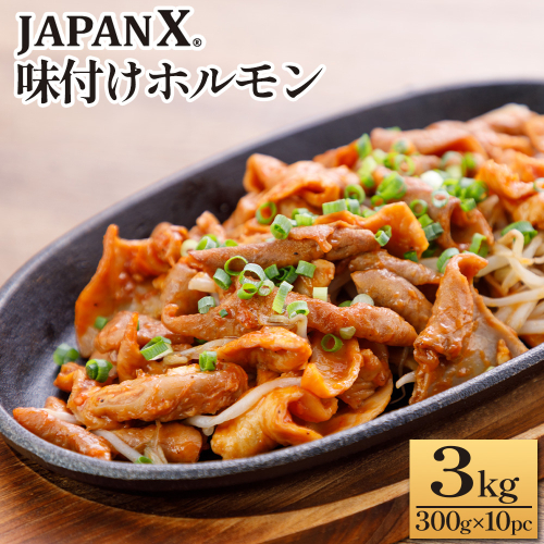 JAPAN X 味付ホルモン 300g×10 計3kg　豚肉 豚 ブランド豚 小分け 豚ホルモン ホルモン ジャパンエックス 蔵王 人気【04301-0882】 2321897 - 宮城県蔵王町