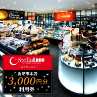 StellaLune ステラリュヌ (香芝市本店 利用券 3千円分)｜カフェ スイーツ ロールケーキ バームクーヘン [3079]