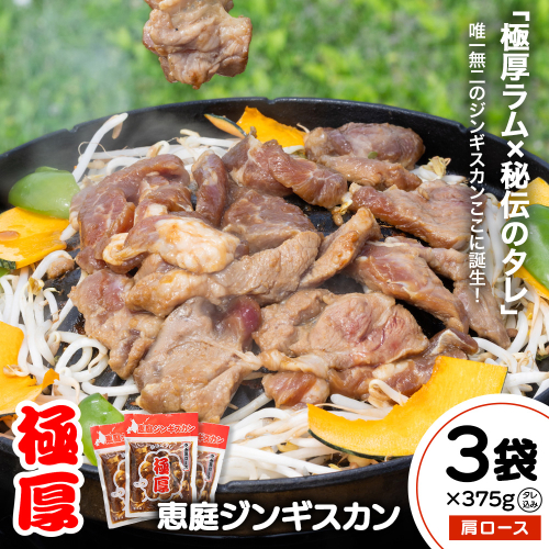 恵庭ジンギスカン（NZラム肩ロース使用）×3袋【19010301】 2324394 - 北海道恵庭市