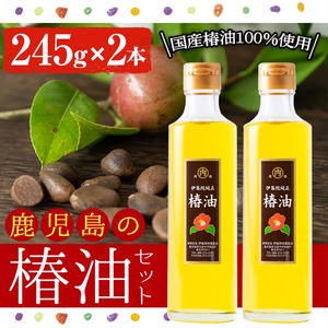 No.247 地元の椿の実を選別！黄金色の椿油！食用にも♪鹿児島の椿油セット(245g×2本)【伊集院物産】 2324681 - 鹿児島県日置市