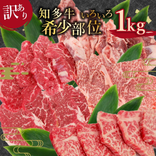 知多牛 焼肉 希少部位 1kg 訳あり 牛肉 国産 ブランド牛 冷凍 1キロ 厳選 ラムシン イチボ 中落ちカルビ ヒレ ロース芯 トモサンカク ネクタイ リブキャップ 赤身 肉 精肉店 直送 愛知県 美浜町 2324906 - 愛知県美浜町