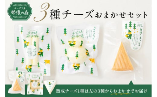 【チーズ工房那須の森】那須の森3種チーズおまかせセット（カチョカバロ＋フィラータスティック＋おまかせチーズ1種） ns003-001 【手作り ブラウンスイス乳 ミルク 料理 和食 洋食 おつまみ】 2325118 - 栃木県那須塩原市