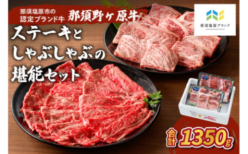 那須野ヶ原牛　ステーキとしゃぶしゃぶの堪能セット ns004-004 【 牛肉 食べ比べ 食品 国産 牛もも 牛かた お取り寄せ 肉】 2325127 - 栃木県那須塩原市