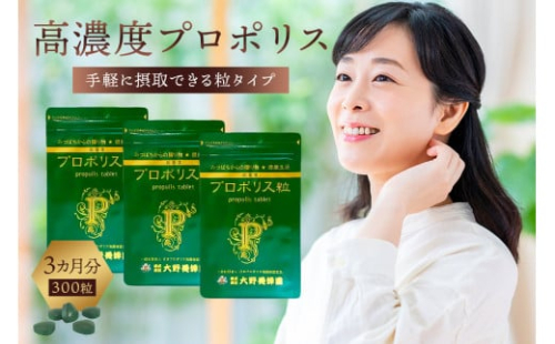 高濃度プロポリス粒　3カ月分　(100粒×3袋)【 栃木県 那須塩原市 】 ns008-023 2325162 - 栃木県那須塩原市