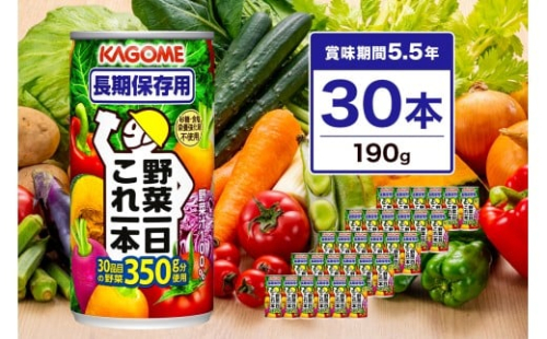カゴメ 野菜一日これ一本 長期保存用 190g 30本 ns111-015 【KAGOME 野菜飲料 野菜ジュース 缶飲料 健康 備蓄用 非常用】 2325400 - 栃木県那須塩原市