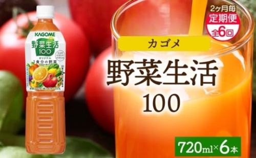 【定期便】2ヵ月毎全6回野菜生活100 オリジナル 720mlPET ns038-064 【ペットボトル 野菜 果実 オリジナル ミックスジュース β-カロテン フルーティー KAGOME】 2325477 - 栃木県那須塩原市