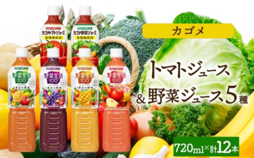 カゴメ無添加トマトジュース・無添加野菜ジュース・野菜生活100　4フレーバー飲み比べセット 各2本 計12本 ns038-093 【ペットボトル 野菜 トマト 食塩無添加 セット 詰合せ 機能性表示食品 果実 ミックスジュース リコピン GABA KAGOME】 2325506 - 栃木県那須塩原市