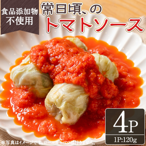 No.1314-B 素材にこだわったトマトソース(120g×4袋) トマトソース 惣菜 添加物不使用 簡単調理 湯煎 冷凍 数量限定【常日頃、】 2325623 - 鹿児島県日置市