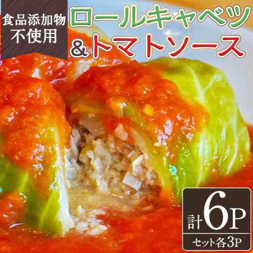 No.1314-C 素材にこだわったロールキャベツ・トマトソース(各3袋セット) ロールキャベツ トマトソース 惣菜 添加物不使用 簡単調理 湯煎 冷凍 数量限定【常日頃、】 2325624 - 鹿児島県日置市