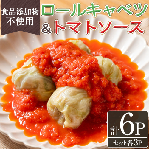No.1314-C 素材にこだわったロールキャベツ・トマトソース(各3袋セット) ロールキャベツ トマトソース 惣菜 添加物不使用 簡単調理 湯煎 冷凍 数量限定【常日頃、】 2325624 - 鹿児島県日置市