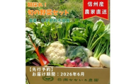 【先行予約〈出荷時期:2026年6月出荷〉】朝採れおまかせ旬の高原野菜 7種セット (北海道・沖縄県・離島は配送不可)　長野県　信州　栽培期間中　無農薬　産地直送　季節　旬　岩渕なないろ農園 旬彩