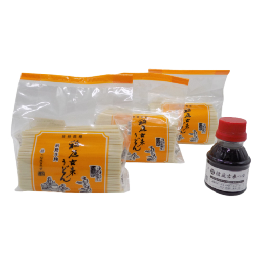 稲庭古来うどん 短寸400g×3袋＋麺つゆ100ml付き ふるさと納税 うどん ふるさと納税 稲庭うどん 秋田県 人気 ランキング 稲庭干饂飩 麺【(有)稲庭古来堂】[M1402] 2326975 - 秋田県湯沢市