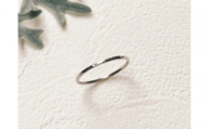 プラチナ 丸つち目 細リング（ハンドメイド）【サイズ：16号】