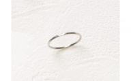 シルバー 丸つち目 細リング（ハンドメイド）【サイズ：12号】