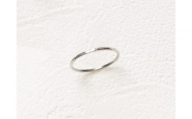シルバー 丸つち目 細リング（ハンドメイド）【サイズ：14号】