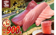 マグロ 切り身 極海一番 3種 セット 300g 3回 定期便 総計900g 詰め合わせ 食べ比べ [囲炉裏料理エビス亭 長崎県 平戸市 hr42bgy390027] まぐろ 刺身 料亭 赤身 中とろ 大トロ 柵 おつまみ 冷凍 高級 寿司 すし