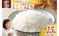3回 定期便 令和7年産 慣行栽培 はえぬき 5kg [田制農園 山形県 高畠町 tk06ayt230008] 精米 白米 米 お米 ブランド米 ごはん ご飯