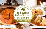 梨とお米のスイーツセット（ショコラ） | 梨 ケーキ アイス グルテンフリー シフォンケーキ スコーン ホールアイス ショコラ カップアイス 冷凍 スイーツ お菓子 おやつ 詰合せ 詰め合わせ セット 埼玉県 埼玉県庁