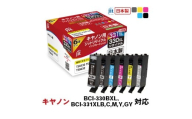 ジット 日本製インクカートリッジ BCI-330BXL、BCI-331XLB,C,M,Y,GY用リサイクルインクカートリッジ JIT-C3303316PXL (6色セット) AL