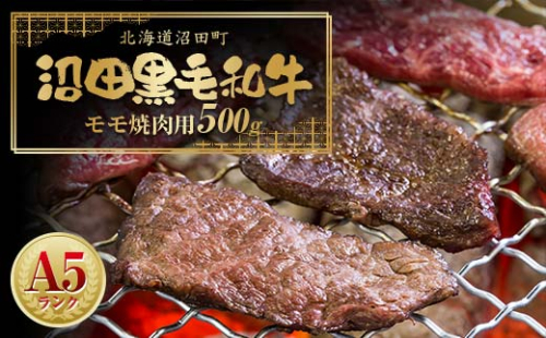 幻の沼田黒毛和牛 A5ランク モモ 焼肉用 500g 牛肉 国産 北海道 冷凍 n-0104 2335303 - 北海道沼田町