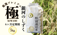 【6ヶ月定期便】【令和7年産】銀河のしずく 厳選プレミアム　極（kiwami)　5kg【2230】