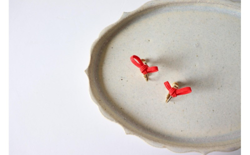 水引musubi耳飾り 赤 イヤリング ［52211036］ 2337585 - 埼玉県飯能市