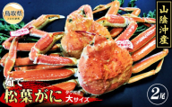 F25-025 （※お歳暮専用※）【特撰】茹で　松葉かに　タグ付き　大サイズ　2尾入【期間･数量限定】 鳥取県 おすすめ ボイル 茹で かに がに ガニ 蟹 松葉ガニ ズワイガニ
