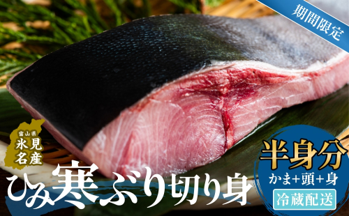 【先行予約】ひみ寒ぶり切り身（半身分） 冷蔵配送 2338370 - 富山県氷見市