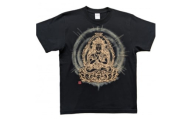 手描きTシャツ 仏画 大日如来 金剛界 黒 (半袖 Mサイズ)【1662858】