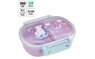 抗菌おかずがつぶれにくい ふわっとフタお弁当箱 1段/360ml [スケーター skater]リトルユニコーン/QAF2BAAG_4973307695568 プラスチック 弁当箱 ランチボックス ドーム型フタ 仕切り 中子 パッキン 止具 名前シール付 抗菌加工 食洗機対応 電子レンジ対応 日本製 ユニコーン ユニコーン柄 メルヘン 女の子 女子 奈良県 奈良市 なら 4-116