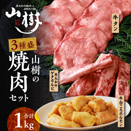 山樹の焼肉セット（黒毛和牛ゲタカルビ、牛タン、白ころホルモン）［047R33］ 2340565 - 愛知県小牧市