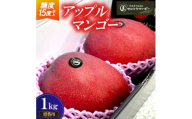 ＜2026年6月下旬から順次発送＞マルトウマンゴーの贈答用アップルマンゴー1kg【1670263】