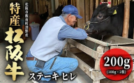 特産松阪牛 ステーキ ヒレ 200g (100g × 2枚) [002069]