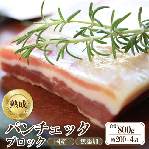 パンチェッタブロック（豚バラ肉の塩漬け）　約200g×4袋
 2343811 - 京都府京丹後市