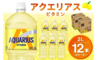アクエリアス ビタミン PET 2L (2ケース) 計12本【コカコーラ アクエリ スポーツ飲料 夏バテ予防 水分補給 ビタミン補給 ビタミンC ミネラル クエン酸 2リットル ペットボトル ペット スポーツ イベント】K090148