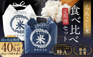[10ヶ月定期便]らんこし米食べ比べ(ななつぼし・ゆめぴりか)各2kgお米 米 精米 ななつぼし ゆめぴりか