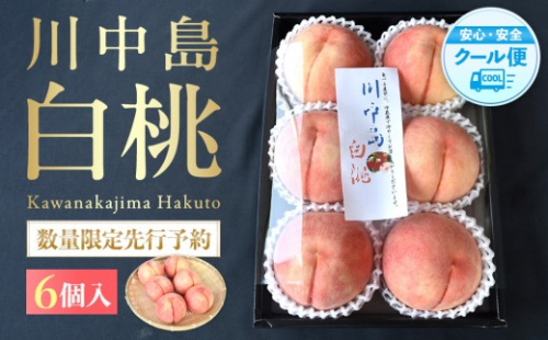 ［2026年発送分］［桃！数量限定先行予約！］川中島白桃 約2kg 6個入 100個に1個の厳選品 こだわり農家厳選！［KG33］ 2345995 - 和歌山県上富田町