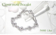 ブレスレット プラチナ Pt900 ダイヤモンド 1.8ct クローバー ドロップ  モチーフ テニスブレスレット ゴージャス ダイヤモンドブレス ダイヤブレスレット 腕輪 四つ葉 豪華 レディース 透け感 　ジュエリー　【f291-pt】 ALPAZ172