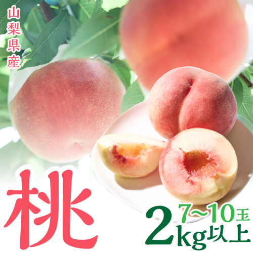 ＜2026年発送＞山梨県産　桃　（7玉～10玉）　2キロ以上 SWCN001-2kg 2347610 - 山梨県昭和町